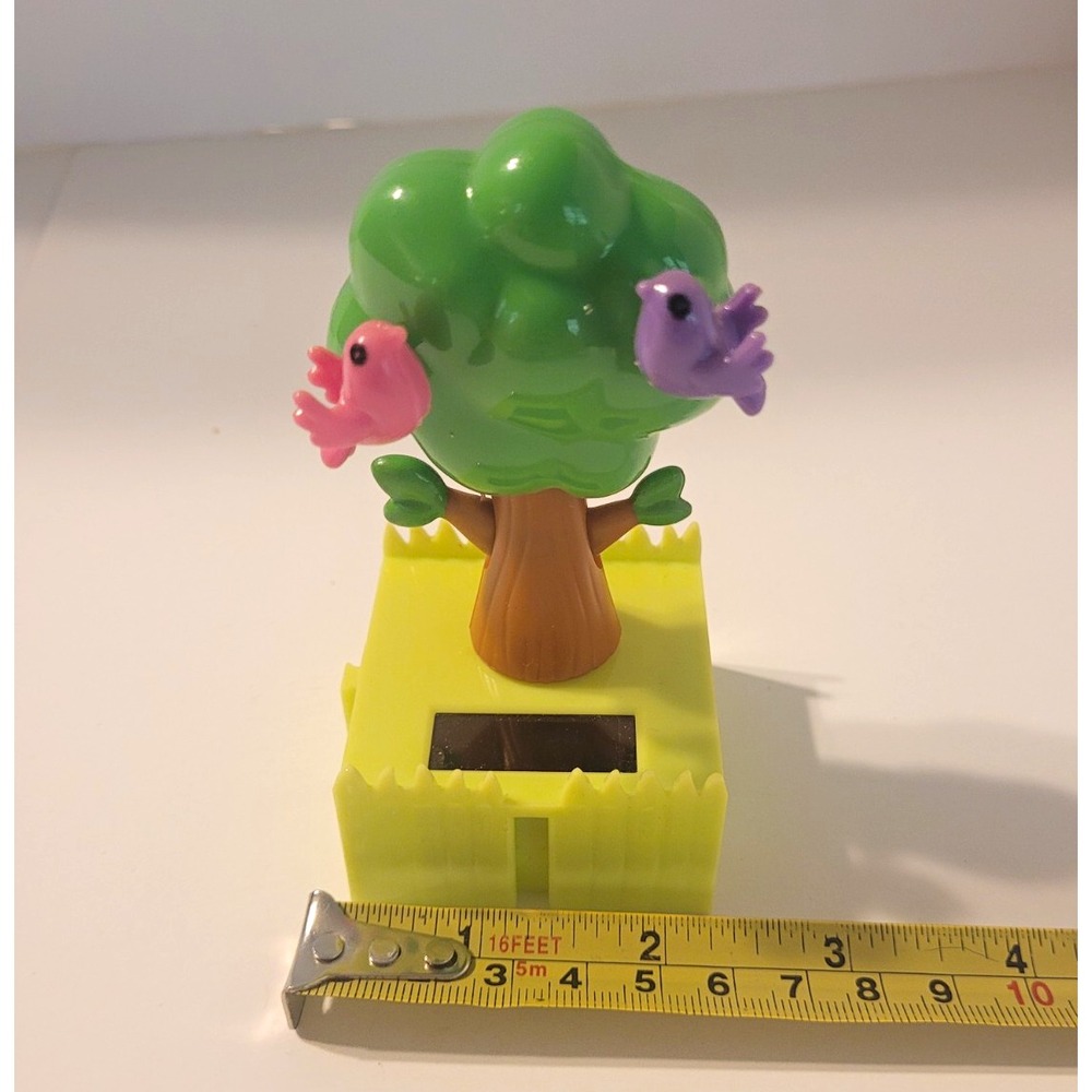 KAWAII DASHBOARD BUDDY Solar Powered Dancing Tree with Birds Ornament Toy